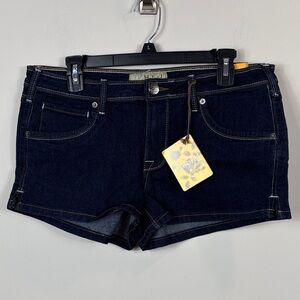 Hybrid & Company Dark Indigo Jean Shorts women size 15 NWT